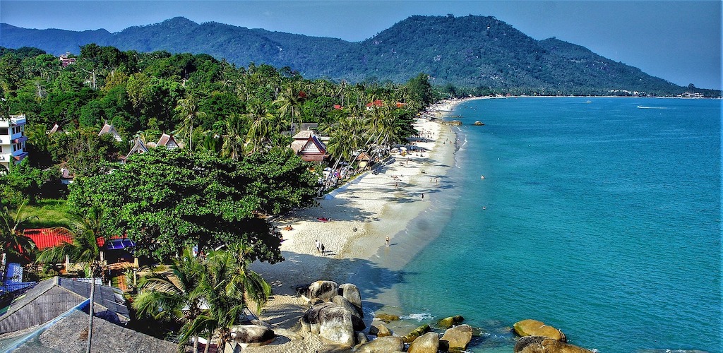 View of Lamai Beach on Koh Samui