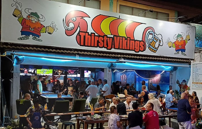 Lamai top 5 bars - Thirsty Vikings Koh Samui