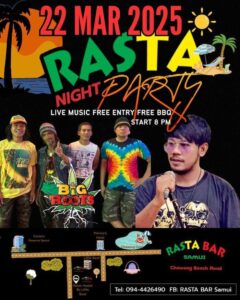 Big Roots Reggae Band at Rasta Bar Samui March 22 2025
